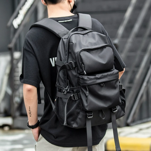 Big Capacity Men Backpack Laptop Waterproof Oxford Black High School Bags  Teen College Student Multifunctional Fashion