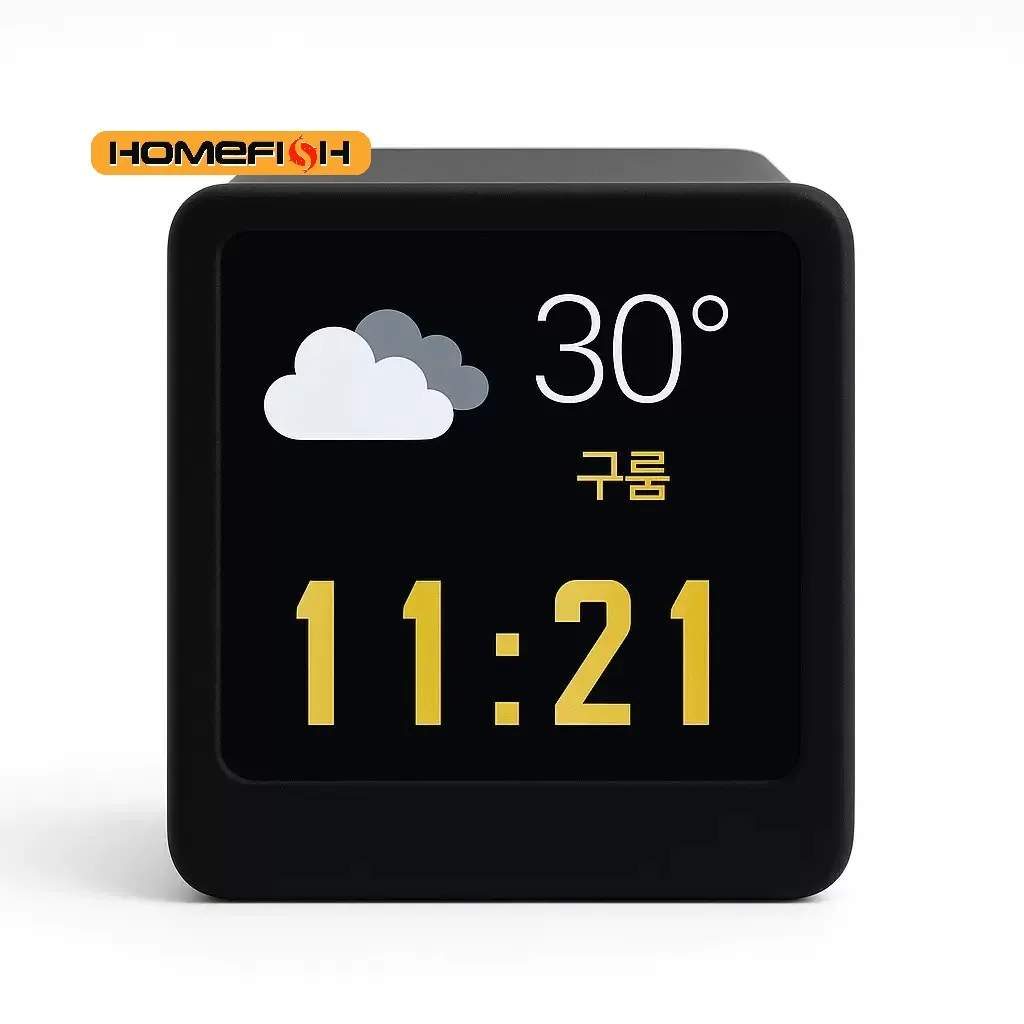 Mini WiFi Desktop Animated Weather Clock Multi-Functional Weather Station Gift Creative Ornament