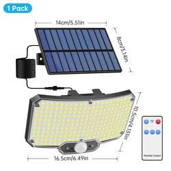Solar Powered Outdoor Security Lights - Super Bright LED with Motion Sensor, IP65 Waterproof (234LED)