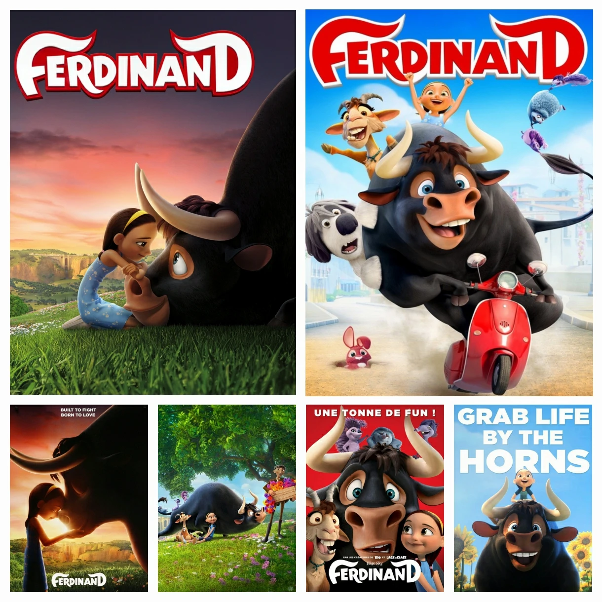 Ferdinand 5D DIY Diamond Painting Bull Adventure Anime Mosaic Full