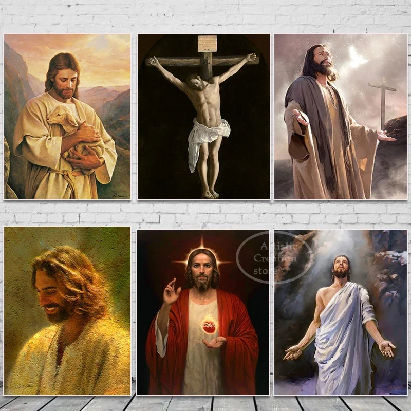 God Jesus Yahweh Canvas Hd Prints Paintings Classical Wall Art Christian Poster Pictures Living Room Modern Wall Art Home Decor