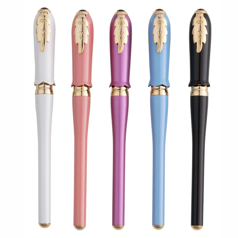 Picasso 986 Greek Irene Metal Roller Ball Pen Golden Trim Refillable Ink Pen Luxurious Writing Gift Pen Set
