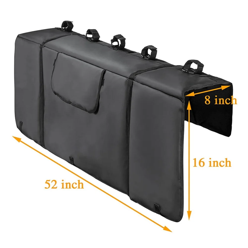 

Tailgate Pad for Mountain Bike with Bike Fixing Straps Truck Protection Tailgate Pad Carries Up to 5 Bikes