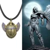 Hot Sale Moon Knight The Scarab Pendant Necklace Marc Spector Compass Movable Wings Ancient Egypt Amulet Necklaces for Fans Cosp 1