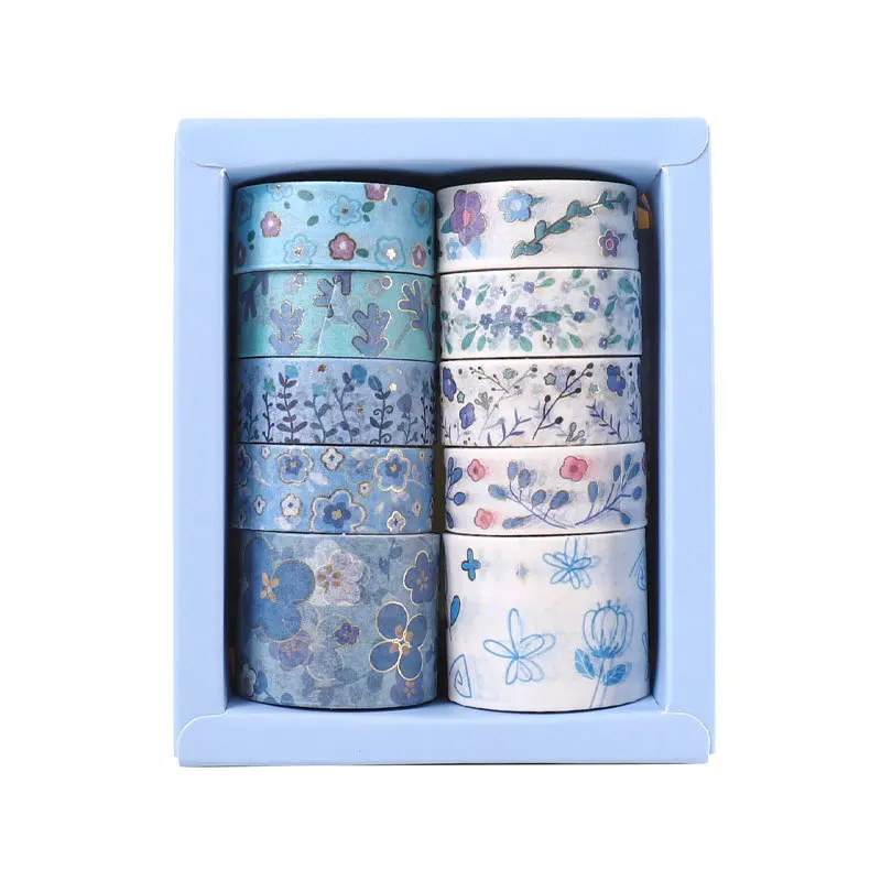 Japanese Style Washi Tape Set - 12pcs Decorative Adhesive for Scrapbooking and Crafts