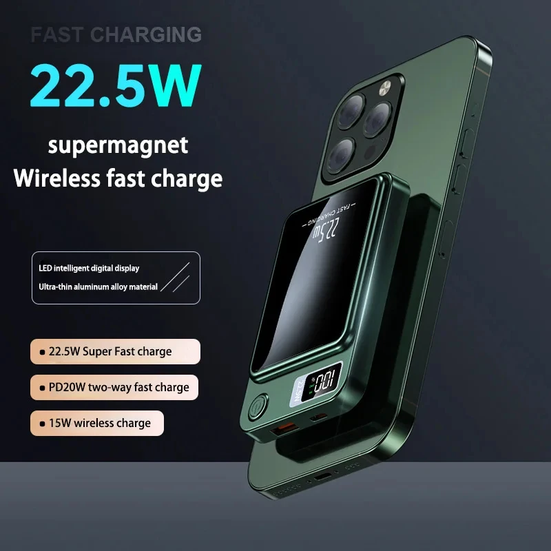 Power Bank Xiaomi Magnetic Wireless 100000mAh Power Bank Fast Charger For Magsafe Portable Auxiliary Battery Pack For iphone Huawei Samsung