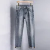2024 Spring and Summer New Men's Simplicity Jeans High-End Stretch Slim Fit Straight All-Matching Leisure Washed-out Long Pants 4