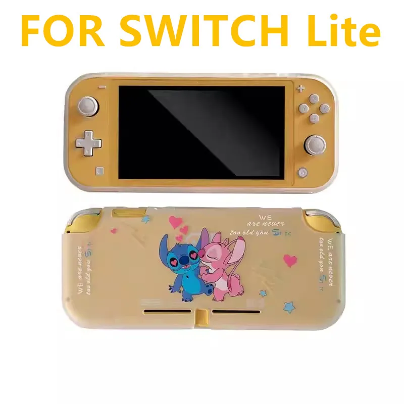 Disney Cute Cartoon Stitch Soft TPU Skin Protective Case for Nintendo Switch Lite Controller Protection Back Housing Shell Cover