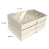 Drawer Jewelry Organizer Acrylic Velvet Jewelry Storage Box Stackable Display Holder Multi-purpose Earring Necklace Bracelet Box 6