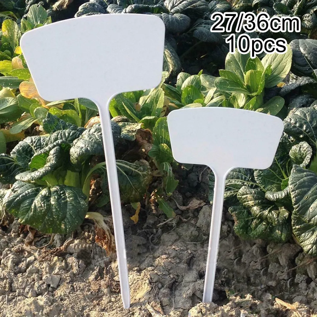 T-type Flower Tag Plant Label White Plastic Reusable 27/36CM Garden Supply Marker Stick Nursery Hot New Durable Practical Sale