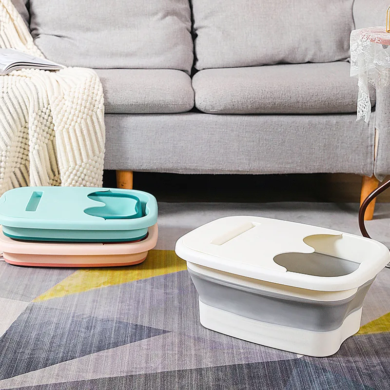Foot Bath Bucket Portable Ice Bath Tub Bird Bathing Tub Foldable Foot Bath Tub Foot Bath Tub Can Be Foldable for Home Simple Massage Health Portable