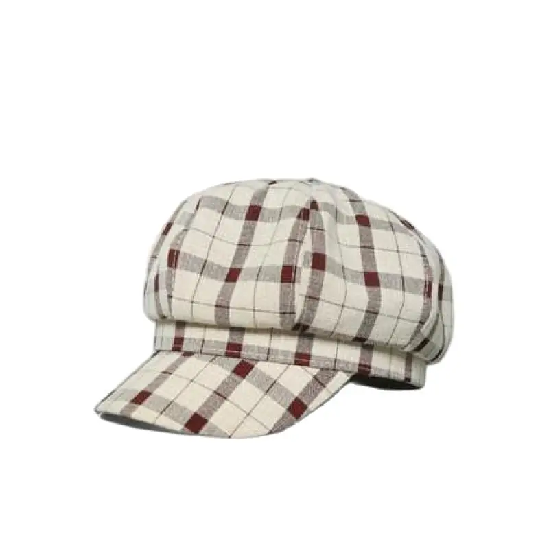 

COKK Newsboy Cap Hat Women Winter Autumn Beret Painter Cap Female Octagonal Hats For Women Men Vintage Casual Plaid Gorro New