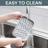1PC Silicone Drain Rack, Kitchen Sink Sponge Tray, Easy to Clean, Suitable for Kitchen, Bathroom 2