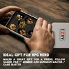 DND Dice Set Transparent Resin Sharp Edge Filled with Lucky Horseshoe & Glitter Inside - 7 Polyhedral Gaming Dice for Borad Game 6