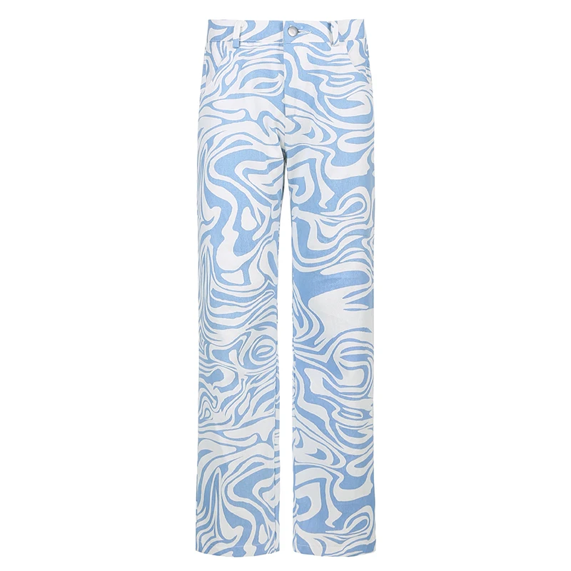 slacks JMPRS Zebra Print Casual High Waist Pants Women Fashion Skinny Full Trousers Fashion Y2K Ladies Straight Sweatpants Streetwear capri sweatpants Pants & Capris