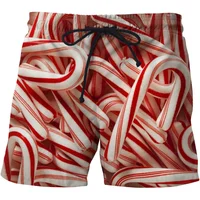 Funny Fatty Beef Hot Dog Men's 3D Print Short Pants Street Hip Hop Beach Shorts Skateboard Swimming Shorts Women Short Trunks 2