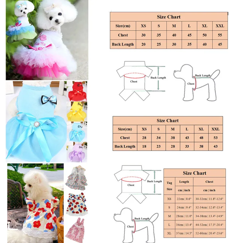 Dog Clothes For Puppy Summer Clothes Small Dog Dress Denim Skirt Harness Dresses for Dogs Apparel Fancy Dress for Chihuahua