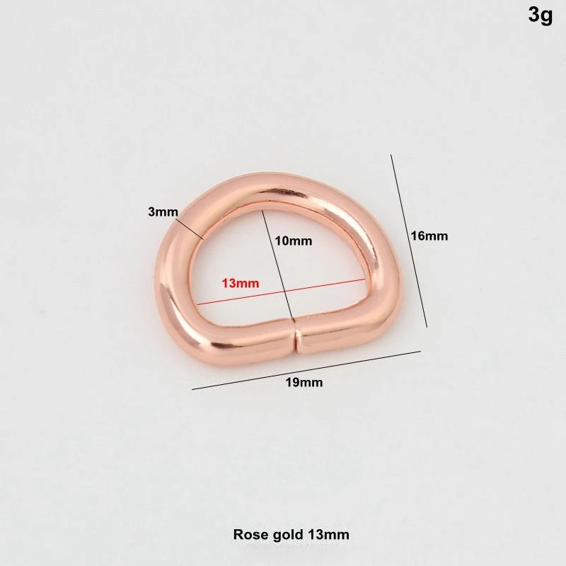Rose Gold Metal Buckles and Sliders for Straps and Belts - Adjustable Tri Glide Accessory Set (5/10/20pcs)