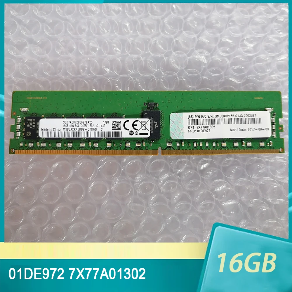 

For Lenovo 01DE972 7X77A01302 16GB DDR4 2666 1RX4 PC4-2666V REG Server Memory High Quality Fast Ship