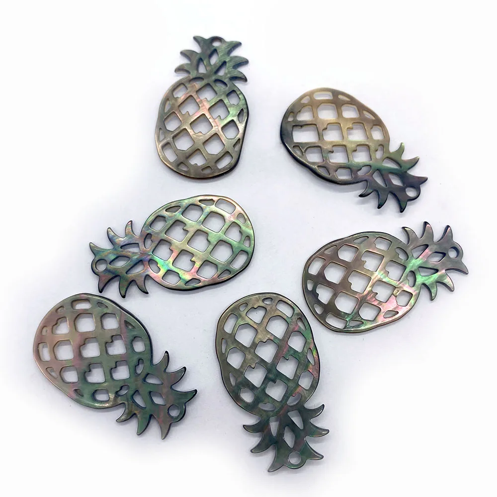 

Natural Shell Pendants Pineapple Shape Mother-of-pearl Shells Beads for Jewelry Making DIY Necklace Earring Charms Accessories