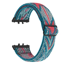 Elastic Nylon Strap - Colorful Sport Watchband, Replaceable Correa for Galaxy Fit 3 (BK 14)