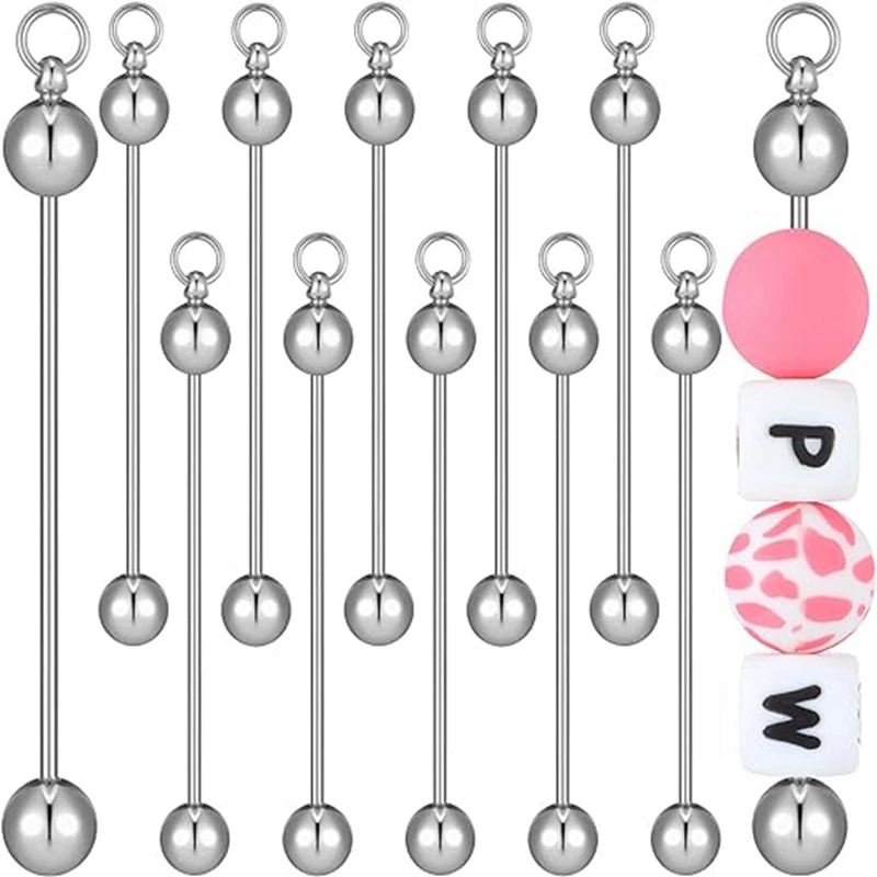 

Beaded Key Chain Keychain Making Supplies Beaded Metal Bar Chain For Pendants DIY Crafts Jewelry