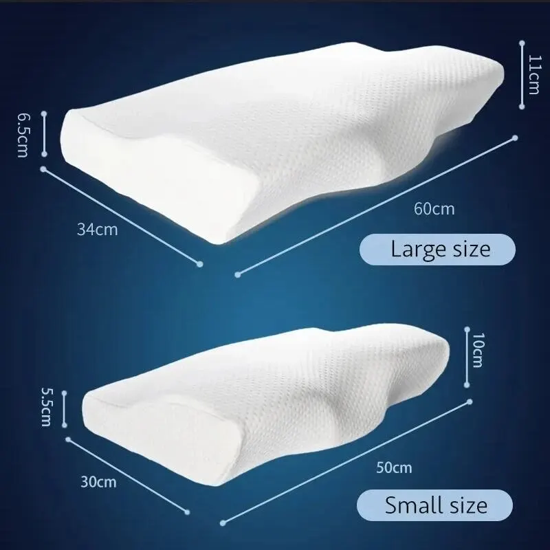 Memory Foam Bed Orthopedic Pillow Neck Protection Slow Rebound Butterfly Shaped Health Cervical Neck