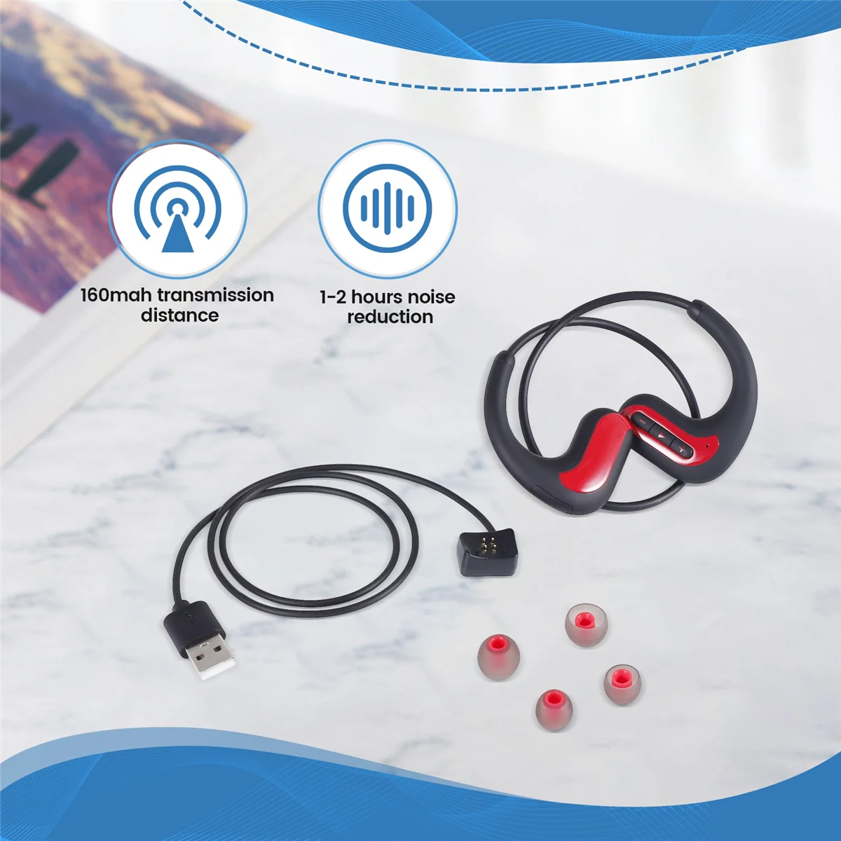 Wireless Earphones IPX8 S1200 Waterproof Swimming Headphone_OFSS