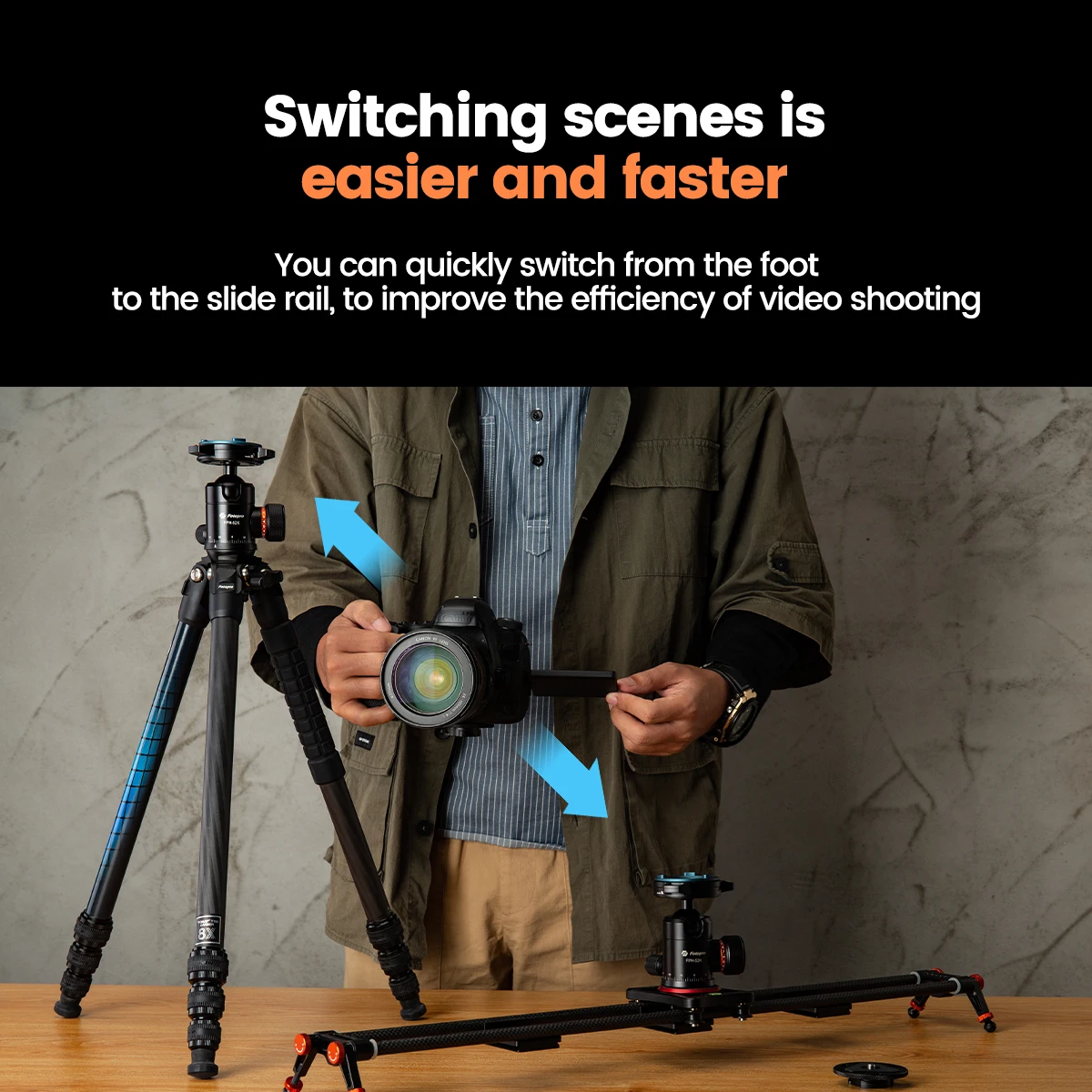Fotopro Ball Head with I-Speedy Quick Release Mount 360&deg; Rotating Panoramic BallHead for DSLR Camera Tripod FPH-52K