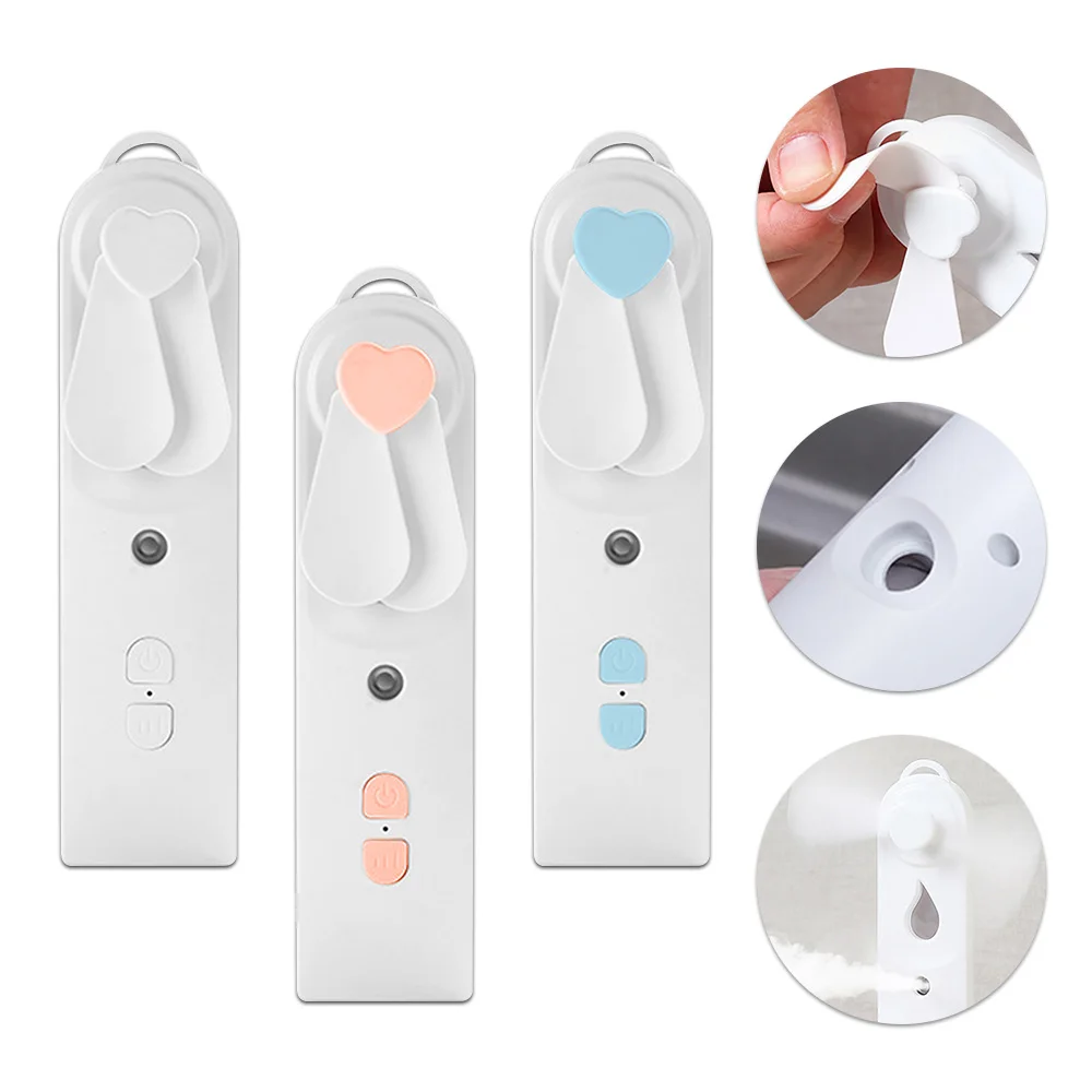 

Mini Portable Fan Silent Air Cooling Hand Fan Water Nebulizer Nano Spray Moisturizing Rechargeable Facial Steamer Humidifier