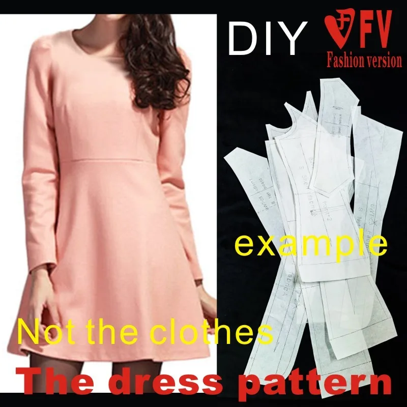 DIY The dress Dresses Sewing Pattern cutting drawing BLQ-19