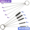 Airbrush Cleaning Tools Kits for Spray Gun Airbrush Glass Jar Pot with 3 Set Clean Parts And Replaceable Air Brush Needle Nozzle 3
