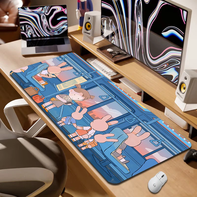 

PC Game Computer Mause Ped Gamer Mousepad Kawaii Cute Mouse Gamer Desk Mat Mouse Gaming Laptop Mat Locking Edge Soft Mouse Pad