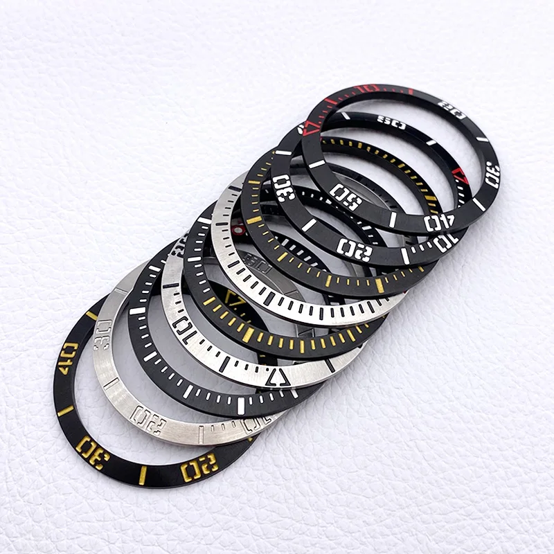 Slope Stainless Steel Bezel Insert 41*33.8mm Fits Samurai Series Water Ghost SRPF79K1 LX SNR025 Watch Case Replace Part