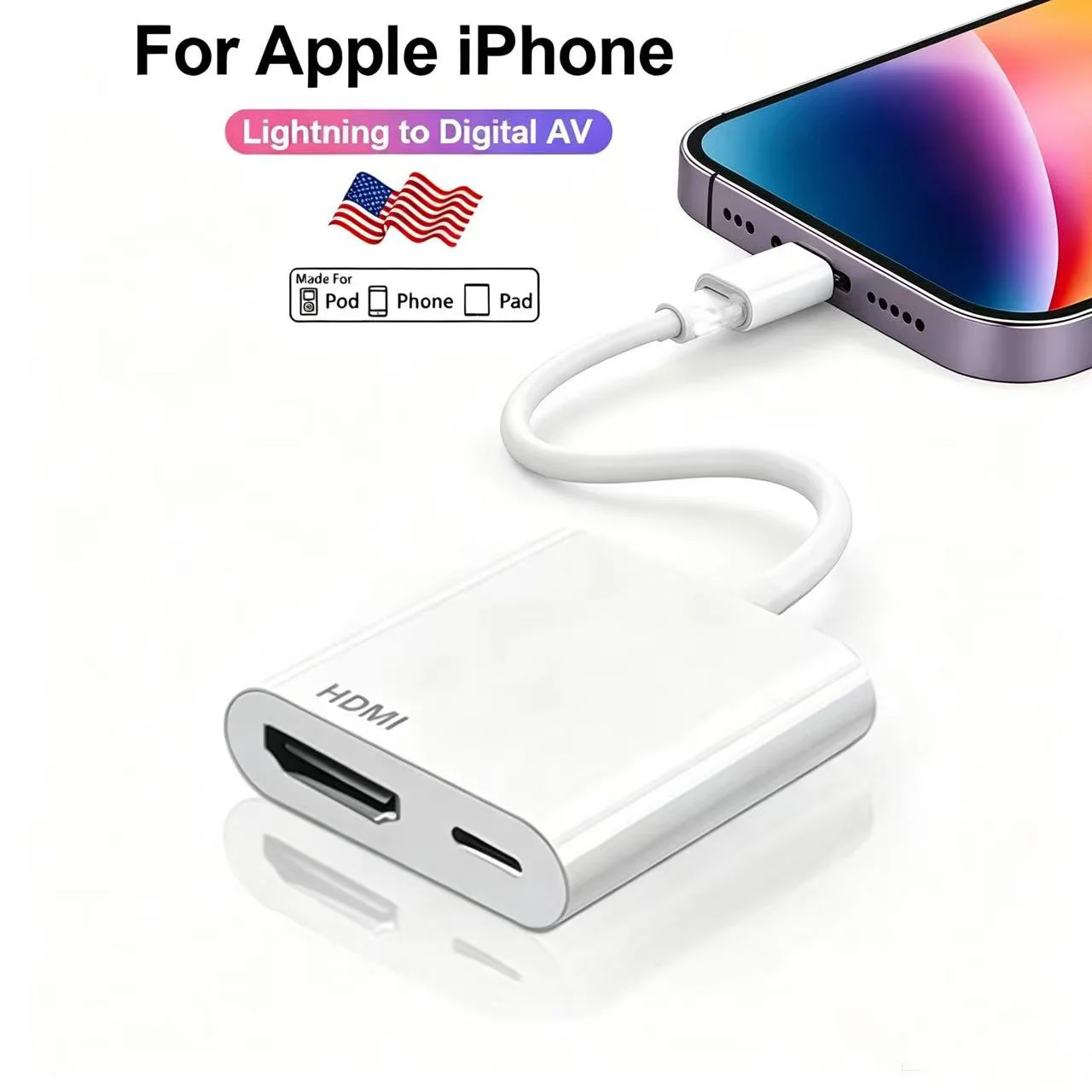 4K SyncScreen Lightning to Digital HDTV and AV Adapter
