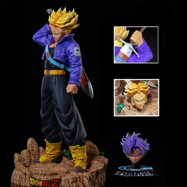 Dragon Ball Z Figure GK The Future Warrior Trunks with Replacement Head Action Figure 50cm Collection Desktop Statue Toys 1
