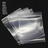 30-100pcs/bag 4*6/5*7/6*8/7*10/8*12cm Zipped Lock Reclosable Plastic Poly Clear Bags Bulk Jewelry Craft Accessory Packaging 1