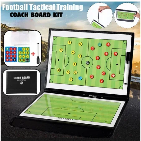 54cm Magnetic Football Tactic Board Soccer Training Match Coach Gear PVC Foldable Football Strategy Board Tactical Clipboard