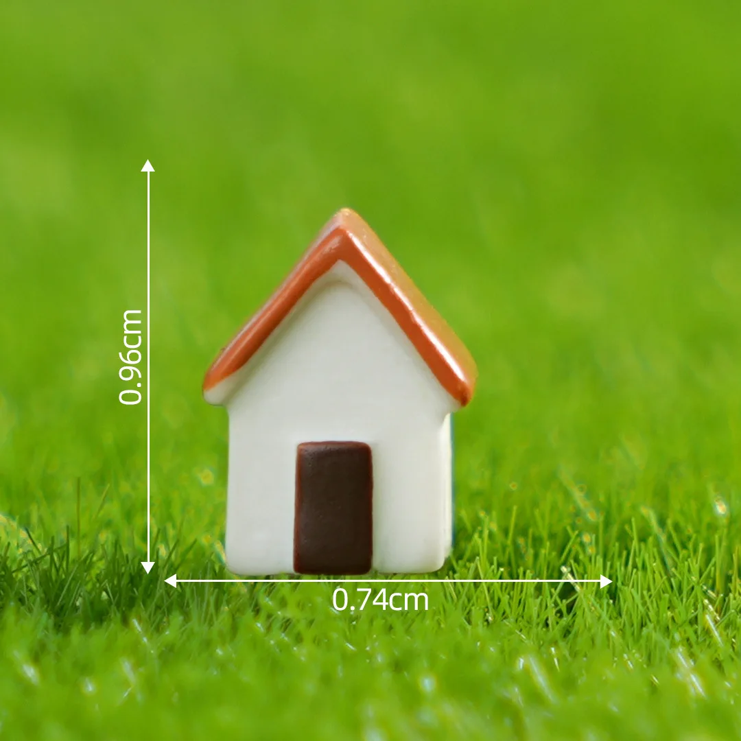 ตัวเลือกสินค้า 10 PC Church House Miniature Fairy Garden บ้านตกแต่งบ้าน MINI CRAFT Micro ภูมิทัศน์ตกแต่ง DIY อุปกรณ์เสริม