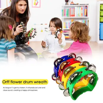 4pcs Tambourine Jingles Rattle Bell Musical Instruments for Party Kid Game Toys Educational Musical Rhythm Toy 2