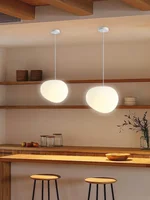Lustre nordique en galets pour Restaurant, Bar créatif Simple, chevet, chambre à coucher, porche, allée, boutique, lampes décoratives 4