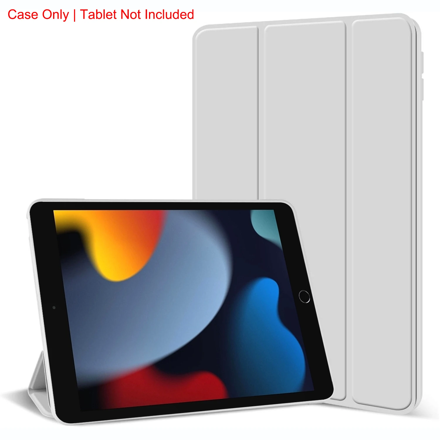 Tri-fold Magnetic Stand PU Leather Tablet Case - 10.2 inch Protective Cover