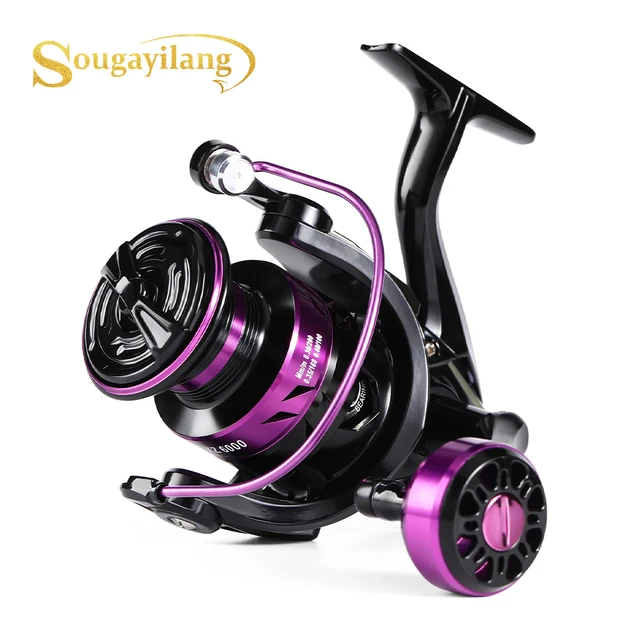 Sougayilang Spinning Fishing Reel 5.2:1 High Speed Rotation Ratio