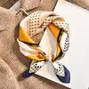 Silk Scarfs For Women Soft Breathable Neck Collar With Colorful Print Perfect Lightweight Silk Scarf Women Neck Tie Bag Scarfs 3