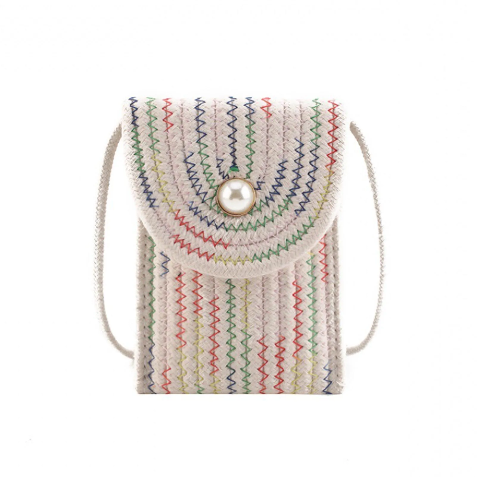 

Women's Mini Square Straw Bag Magnetic Buckle Braiding Vertical Crossbody Bag for Office School Shopping Travel