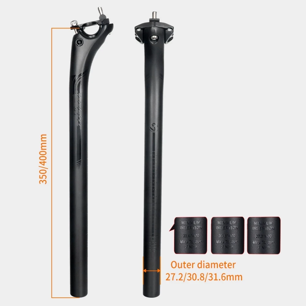 MADE IN TAIWAN カーボン２ポジションシートピラー　２７，２ｍｍ 送料無料】超軽量175g ゼロオフセット カーボンシートポスト27.2