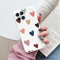 Floral and Cartoon Designed Soft Silicone Phone Case with Cute Cat and Bear Back Cover for Honor X8 5G (Kba-aixin92)