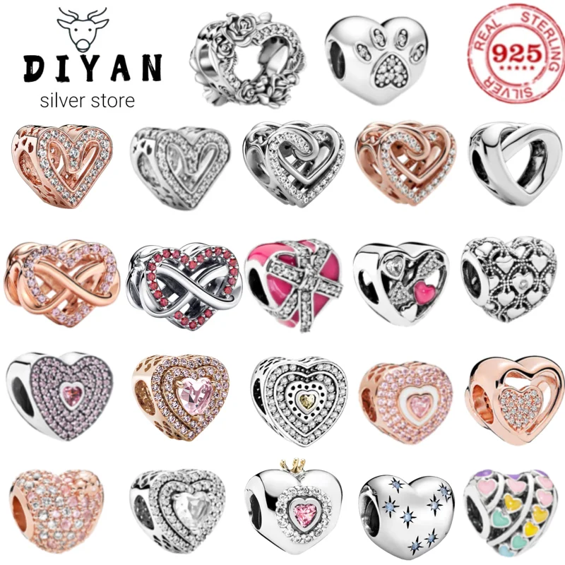 charm 925 Sterling Silver Original Love Unique Design beads female snake chain DIY Valentine's Day jewelry customization eye flower filigree design cross charm beads 28 1x43 5mm 60pcs antique silver pendant diy jewelry l444