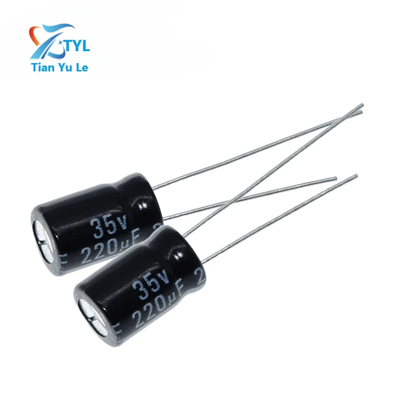 20 Pz Higt Qualità 35V 220Uf 8*12Mm 220Uf 35V 8*12 Condensatore Elettrolitico