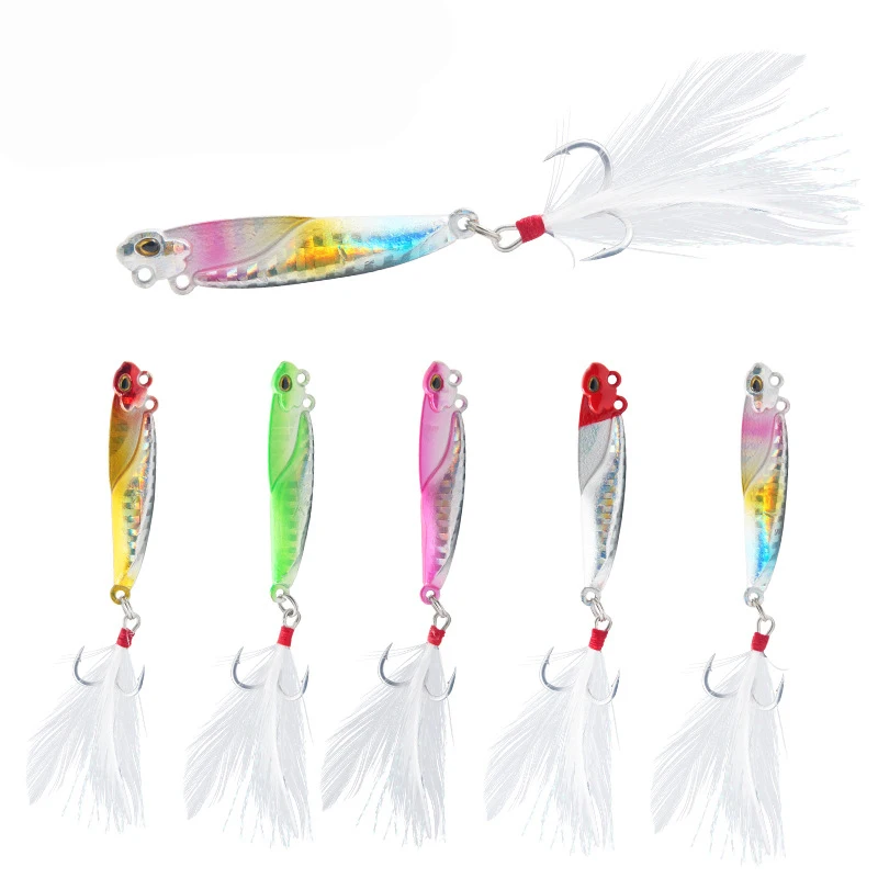 Esche Da Pesca 10G 15G 20G Metal Jig Traina Hard Bait Bass Fishing Bait Tackle Trout Jigging Lure Jigs Saltwater Lure